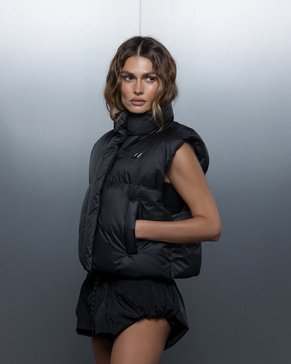 Women's vest THE ONE monogram black
