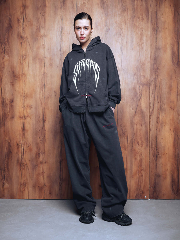 Straight pants presence washed grey