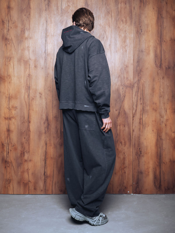 Zip-hoodie PRESENSE bamboo washed grey