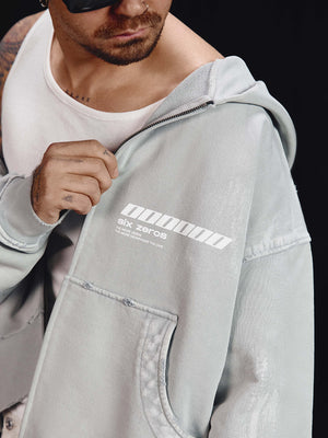 Zip-hoodie MILLIONAIRE platinum washed