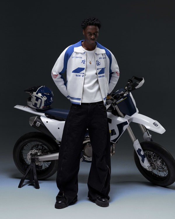 Zip-sweater THE ONE blue white
