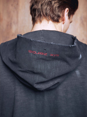 Zip-hoodie PRESENSE bamboo washed grey