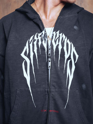 Zip-hoodie PRESENSE bamboo washed grey