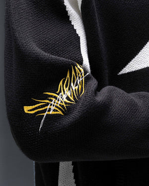 Zip-sweater THE ONE black white