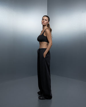 Straight pants ESSENTIAL ONE faded black