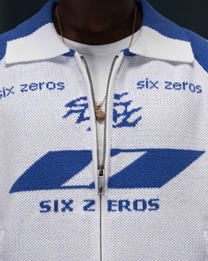 Zip-sweater THE ONE blue white