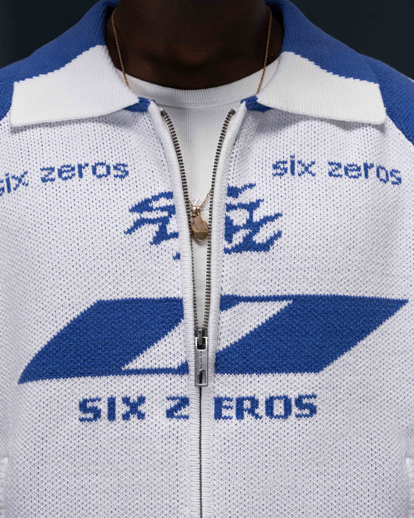 Zip-sweater THE ONE blue white