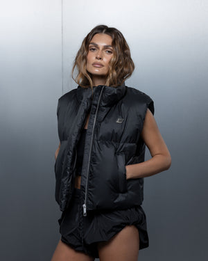 Women's vest THE ONE monogram black