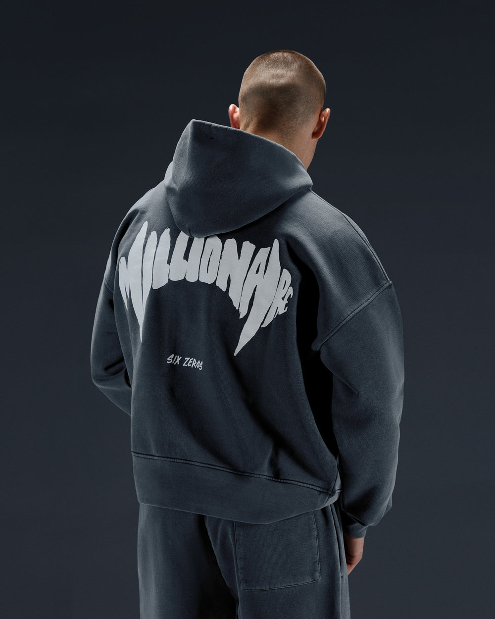 Hoodie Millionaire 2.0 washed deep blue