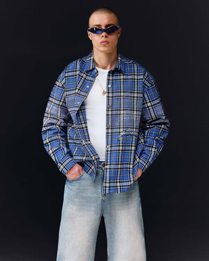 Overshirt MILLIONAIRE SKETCH washed blue