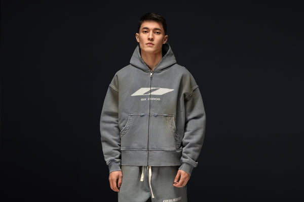 Zip-hoodie TOKYIV smoky blue