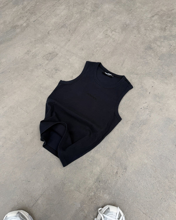 Ribben tank ESSENTIAL faded black