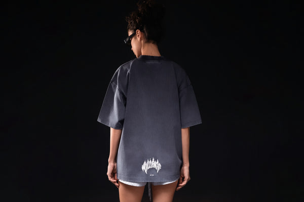 T-shirt MILLIONAIRE FLAME washed deep blue