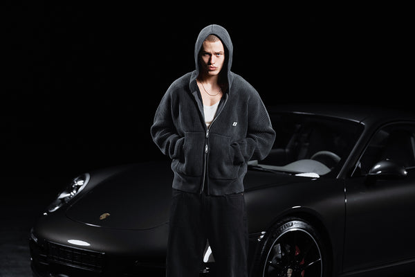 Zip-sweater MILLIONAIRE washed black