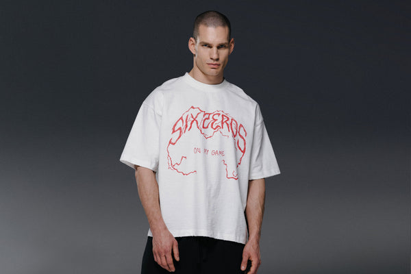 T-shirt ON MY GAME bamboo off-white
