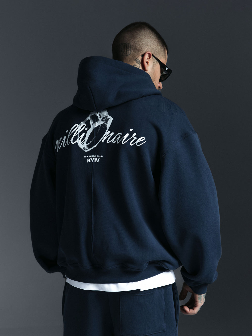 Zipp hoodie MILLIONAIRING dark blue