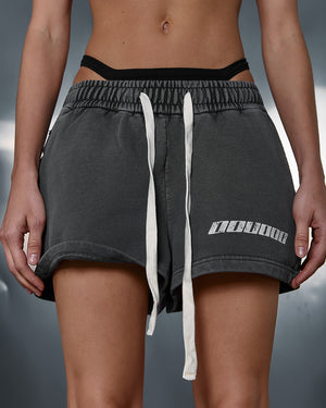 Women's shorts ONE washed deep blue