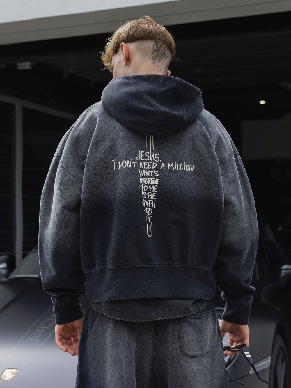 Zip-hoodie JESUS black
