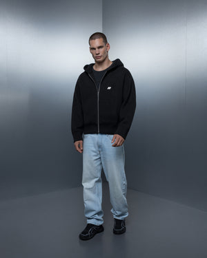 Zip-hoodie THE ONE pure black