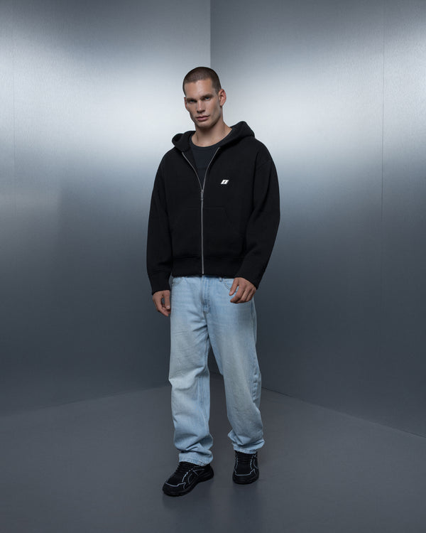 Zip-hoodie THE ONE pure black