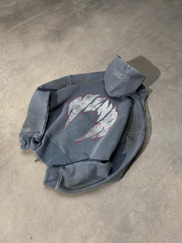 Zip-hoodie MLNR smoky blue