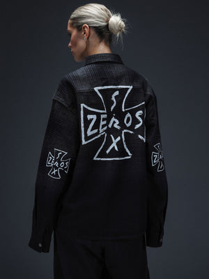 Overshirt icon. washed black