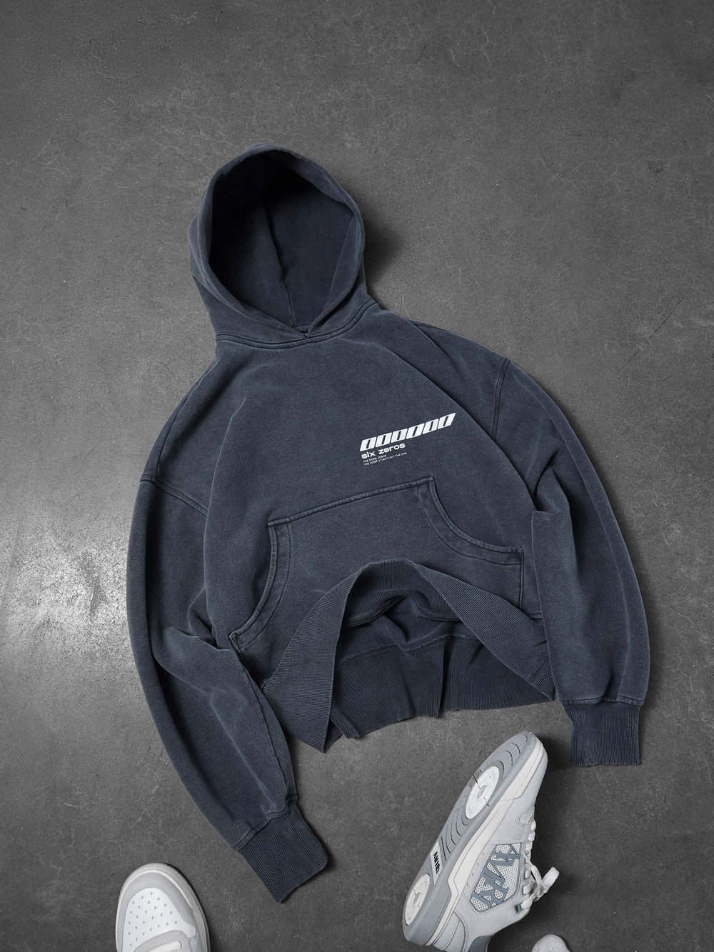 Hoodie SGV washed gray