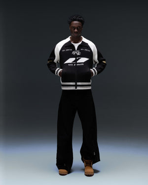 Zip-sweater THE ONE black white
