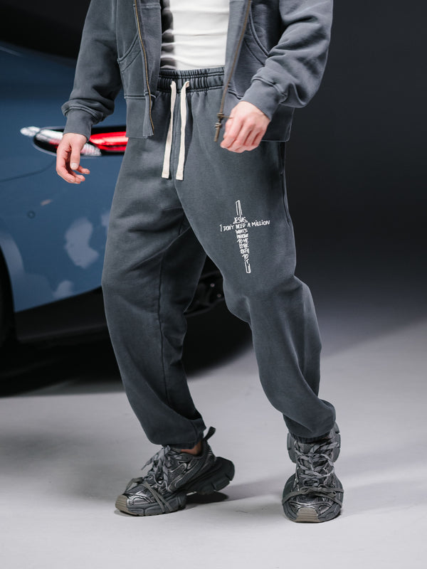 Joggers JESUS refined washed deep blue