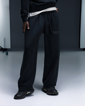 Straight pants ONE washed faded black