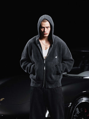 Zip-sweater MILLIONAIRE washed black