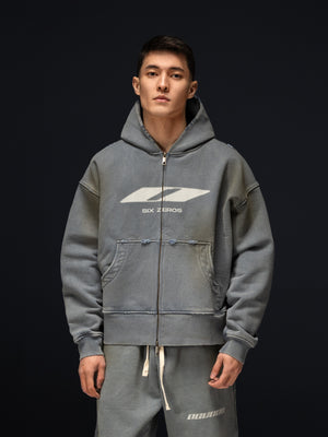 Zip-hoodie TOKYIV smoky blue