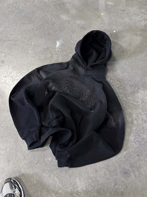 Hoodie Royal washed black