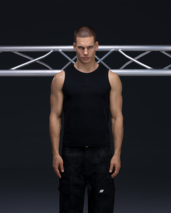 Ribben tank ESSENTIAL faded black