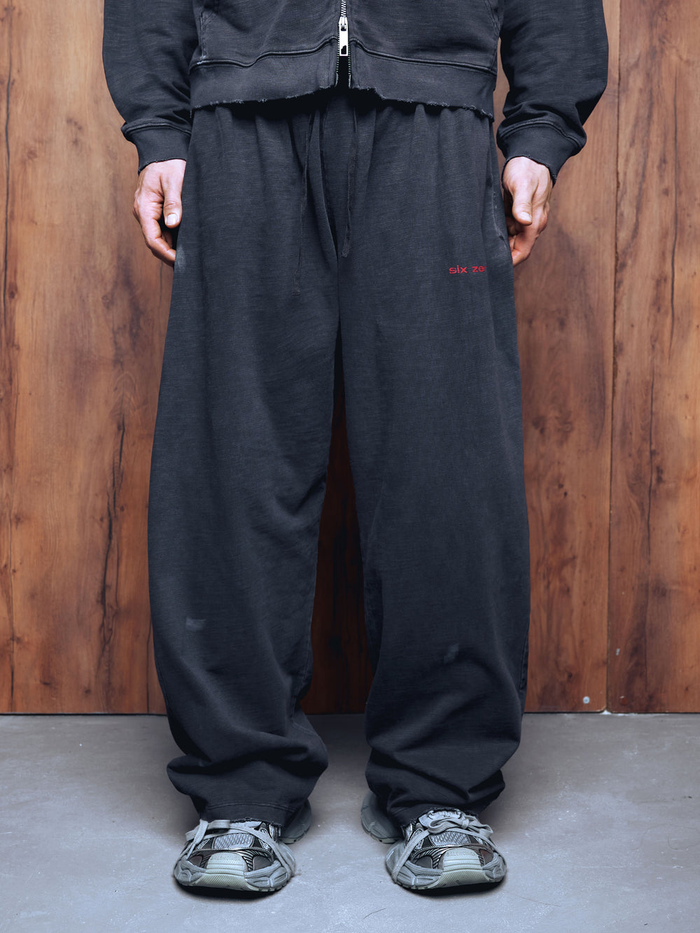 Straight pants presence washed grey