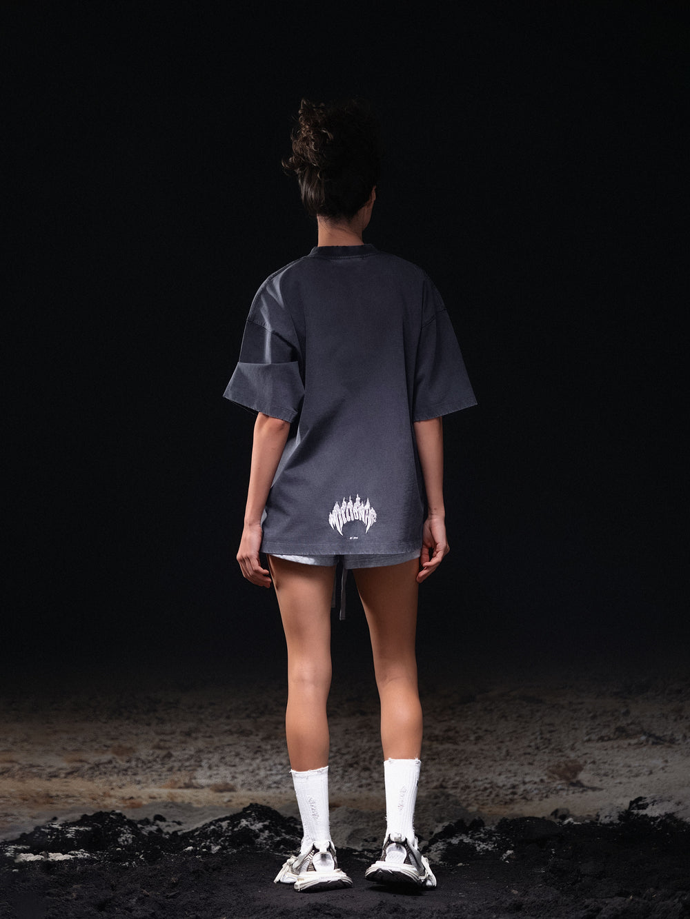 T-shirt MILLIONAIRE FLAME washed deep blue