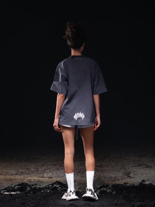 T-shirt MILLIONAIRE FLAME washed deep blue
