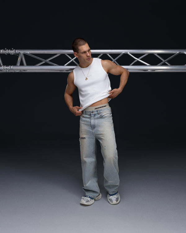Ribben tank ESSENTIAL white