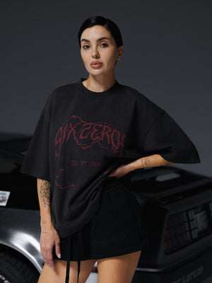 T-shirt ON MY GAME bamboo washed grey