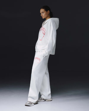 Women's zip-hoodie ON MY GAME bamboo off white