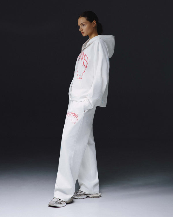 Women's zip-hoodie ON MY GAME bamboo off white