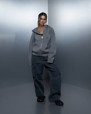 Zip-hoodie THE ONE ash gray
