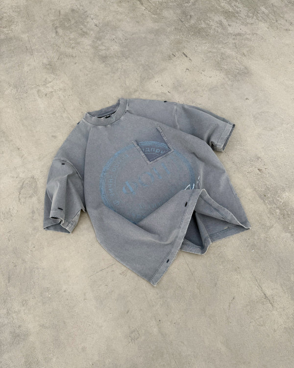 T-shirt SELF-OWNED steel mist washed