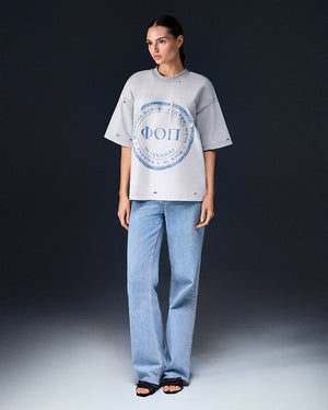 T-shirt SELF-OWNED platinum washed