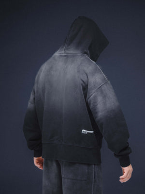 Zip-hoodie ONE washed black