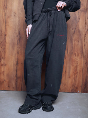 Straight pants presence washed grey