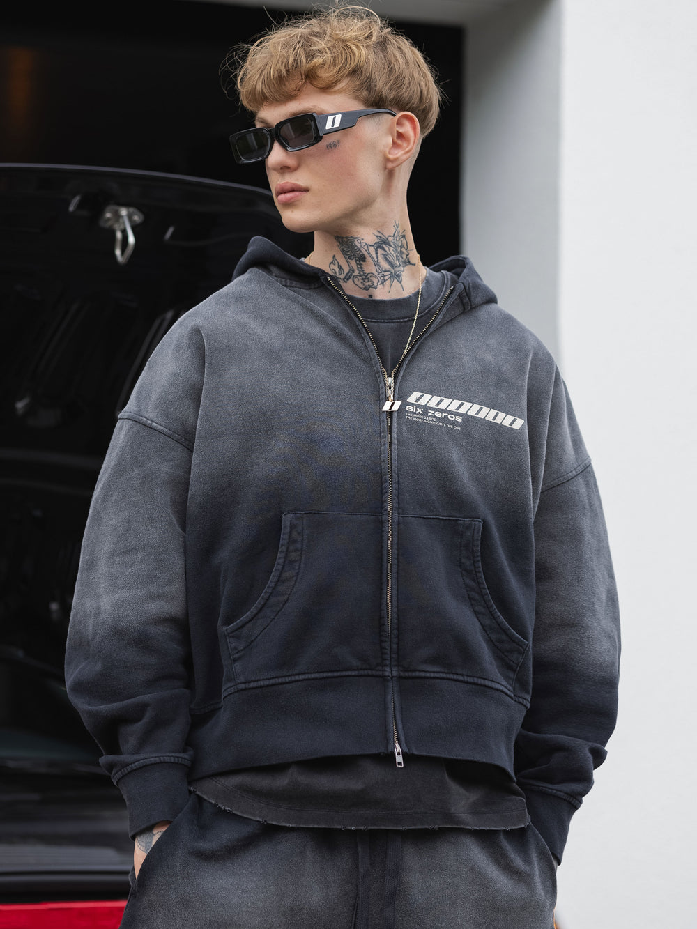 Zip-hoodie JESUS black