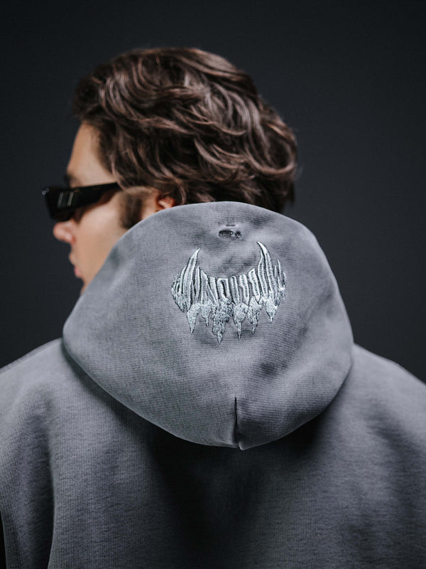 Hoodie MILLIONAIRE FLAME washed deep blue