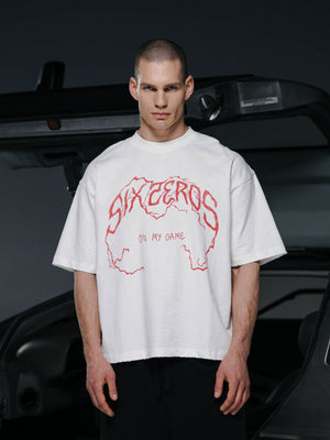 T-shirt ON MY GAME bamboo off-white