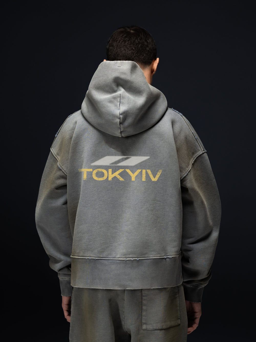 Zip-hoodie TOKYIV smoky blue